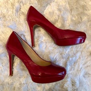 Gianni Bini Red Paton leather heels